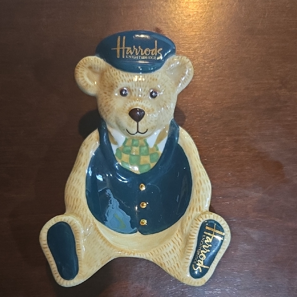 Harrods Blue and Cream Decorative Accent Piece Teabag Or Jewelry Holder